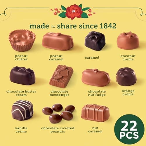 WHITMAN'S SAMPLER Assorted Milk & Dark Chocolate Candy Gift Box, 10 oz.