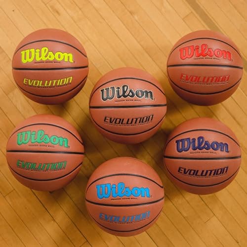 WILSON Evolution Indoor Game Basketballs - Size 5, Size 6 and Size 7