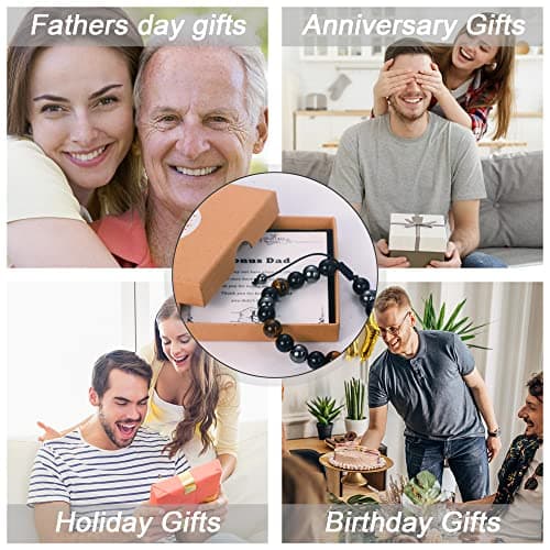 Sereney 9 10 11 12 13 15 16 18 21 30 40 50 60 Year Old Birthday Gifts for Him Boys, Handmade Triple Protection Bracelets as Adjustable National Boyfriend Day Bracelets for Boys Son Grandson Dad Man