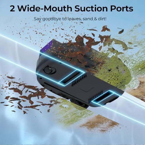Robotic Pool Cleaner with Dual-Drive Motors,Dual-Layer Filtration, 180Min Runtime, Powerful Cordless Pool Vacuum for Above-Ground & Flat Pools,Auto-Parking Design,Double Suction Port