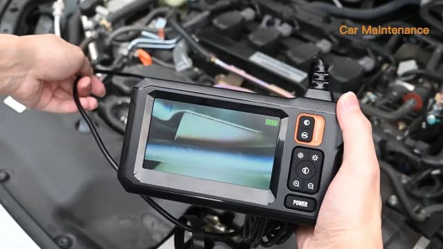 Endoscope Camera with Light, Borescope Camera with 4.3" IPS Screen, 1920P HD with 8 LED Lights, 16.4FT Semi-Rigid Cord Bore Scope, Gadgets for Men & Tools for Men