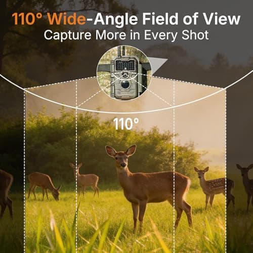 GardePro E6 WiFi Trail Camera (Non-Cellular), Stable WiFi with External Antenna, On-Site App Viewing, 64MP 1296P HD, No-Glow Night Vision, Motion Activated Waterproof Game Camera