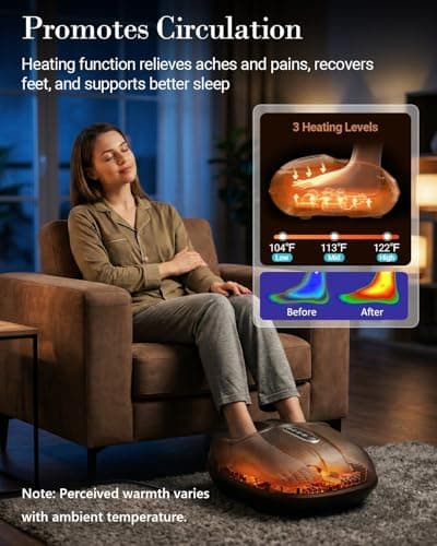 Shiatsu Foot Massager for Plantar Fasciitis with Heat & Remote Control, For Tired Feet, Seniors, Officer, Gifts for Women Men CuPiLo Foot Massager FSA Eligible HSA, 5 Compression Levels & Deep Kneading B0D25QHBS8