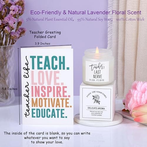 Teacher Appreciation Gifts for Women, End of Year Thank You Gifts for Teachers Basket Set of 5