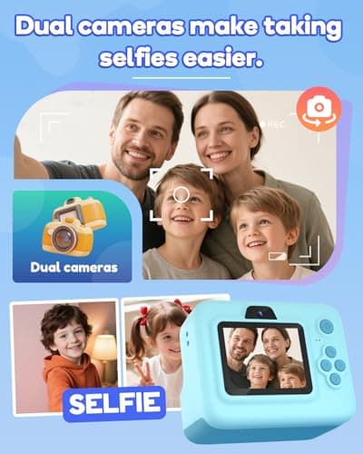 Dylanto Kids Camera Instant Print,1080P Kids Instant Cameras that Print Photos,Christmas Birthday Gifts for Girls Age 3-12,Portable Toy for 3 4 5 6 7 8 9 10 Year Old Girls Boys-Blue B0CQRFSFL6