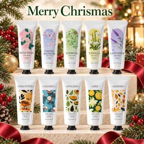 spa luxetique 10 Pack Hand Cream Gifts Mothers Day Gifts for Mom Hand Lotion for Dry Cracked Travel Size Mini Moisturizing Lotion for Women Appreciation Gifts 10 x 1.0 oz/30ml