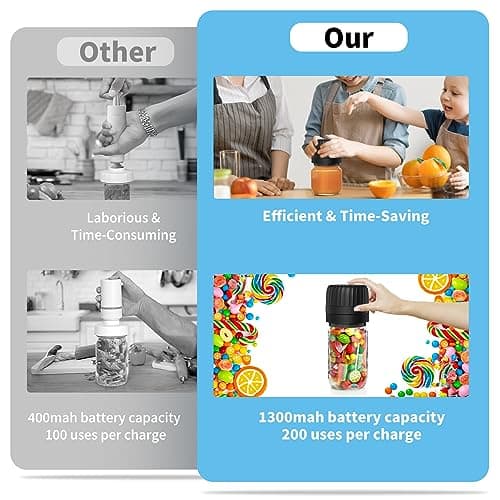 Electric Mason Jar Vacuum Sealer Kit for Wide-Mouth & Regular-Mouth Mason Jars, Food Saver Vacuum Canning Sealer Machine Includes 10 Jar Lids