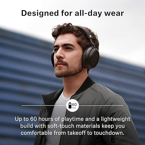 Sennheiser MOMENTUM 4 Wireless Noise Cancelling Headphones - Bluetooth Headset for Crystal-Clear Calls, Adaptive Noise Cancellation, Over-Ear Headphones, 60h Battery Life, Folding Design, Black/Copper