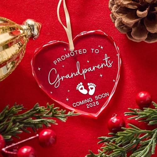 Grandparents Gifts - First Time Grandparents Gifts for Grandma, Grandpa - Baby Pregnancy Announcement Ornament for New Grandma