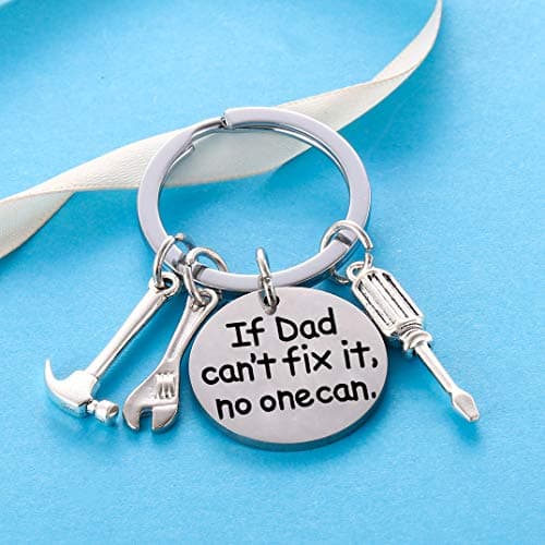 Dad Keychain - Gifts From Son, Daughter - Christmas & Father's Day Gift - Keyring for Dad, Papa, Daddy