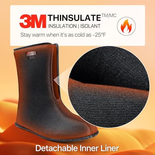 FREE SOLDIER Mens Snow Boots Insulated Waterproof Hiking Winter Shoes Nonslip Outdoor Ankle Cold Weather Boots with Warm Inner