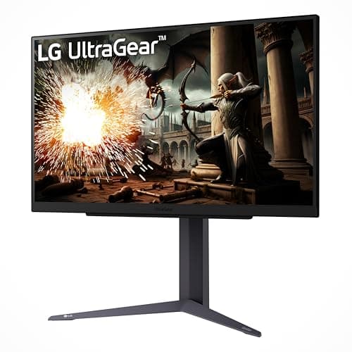LG 27GS75Q-B 27-inch Ultragear QHD (2560x1440) Gaming Monitor, 180Hz (O/C 200Hz), 1ms, IPS, NVIDIA G-SYNC Compatible, AMD FreeSync, HDR10, Tilt/Height/Pivot Stand, HDMI, DisplayPort, Black
