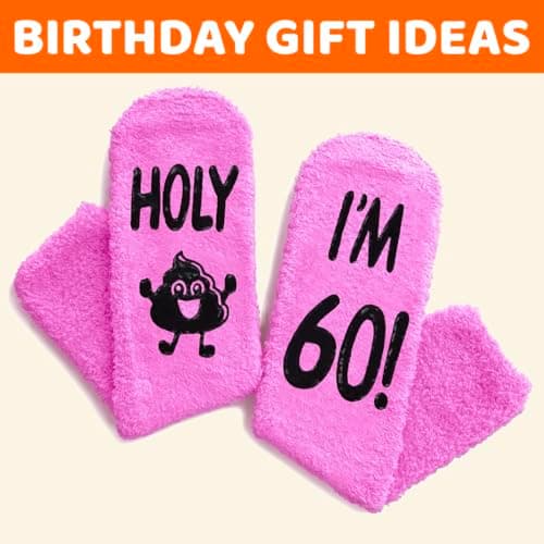 HAPPYPOP 55th 60th Birthday Funny Gifts - Socks for Older Women in Their 50s