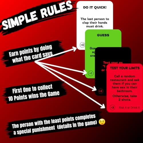 | Fun Drinking Game for Adults: 150 Hilarious Dares & Risky Questions | Adult Party Games for Block Party, Pregame, College, Girls Night, Bachelorette