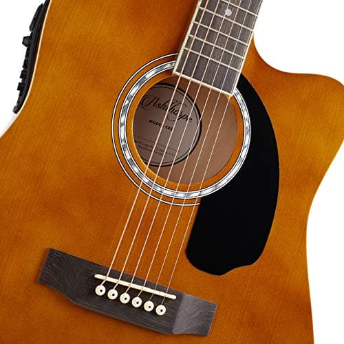 Ashthorpe Full-Size Cutaway Thinline Acoustic-Electric Guitar Package - Premium Tonewoods - Brown