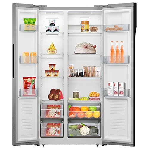 Avanti 15.6 cu. ft. Side-by-Side Apartment Refrigerator with Freezer, Compact Counter-Depth Fridge for Small Spaces, Stainless Steel
