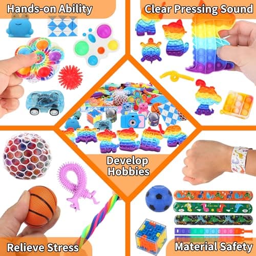1000 Pcs Party Favors for Kids, Fidget Toys Bulk, Birthday Gift Toys, Fidgets Stocking Stuffers, Treasure Box Birthday Party, Goodie Bag Stuffers, Carnival Prizes, Pinata Filler Stuffers for Classroom B0CBDHC4BN