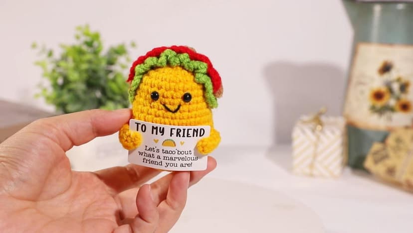 Boyfriend Husband Anniversary I Love You Gifts for Her Him Women Girlfriend Wife Birthday Unique Gift Idea, Handmade Crochet Taco Couples Romantic Valentines Christmas Small Wedding Gifts - To My Love