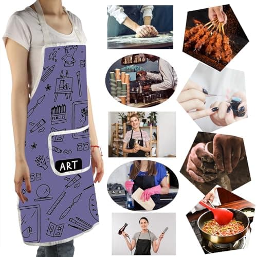MBMSO Painting Artist Apron with Pockets Artist Painter Gifts Art Lover Gift for Art Teacher Student Painter Apron Waterproof B0CSDBGH7X