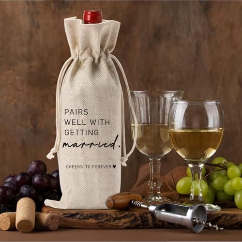 Wedding Party Decorations Getting Engaged Wine Accessory Sets Champagne Bottle Wraps Bags Married Wine Bag Married Gifts for Couples Mr Mrs Marriage Honeymoon Gift B0FMFMHK42