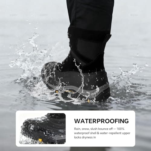 Nextpath Men's Snow Boots Winter Boots For Men Waterproof Insulated Winter Work Boots For Men 8 Inch Snow Hiking Boots