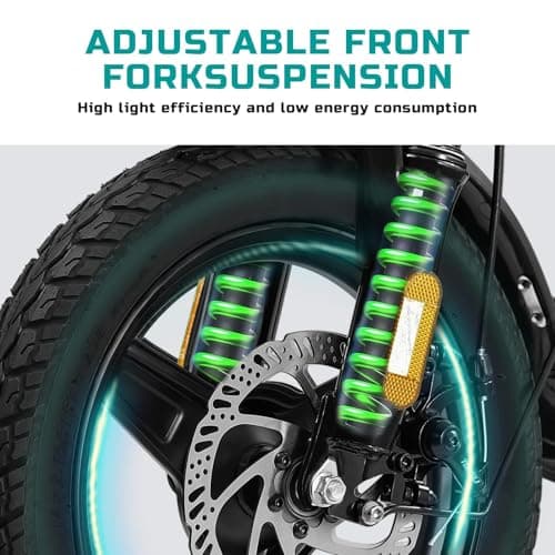 Electric Bike for Adults and Teens, 560-740W Motor, 20-25MPH Compact Commuter Folding Ebike, 32 Miles Range, 48V 10Ah Battery, 3-Level Pedal Assist, 14" Foldable Electric Bicycle, UL 2849 Certified