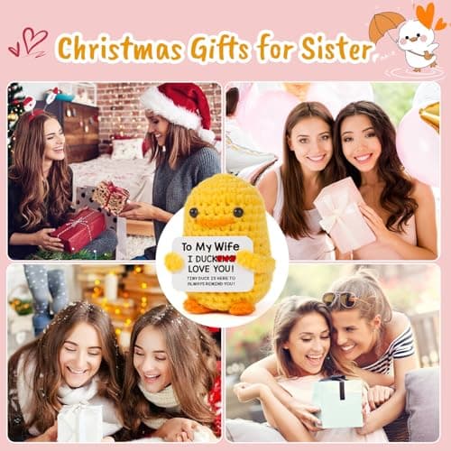 MBL Sister Gifts for Birthday Mothers Day - Handmade Funny Cute Small Duck Present for Sisters Sis Big Little Sister Graduation Christmas Stocking Stuffers