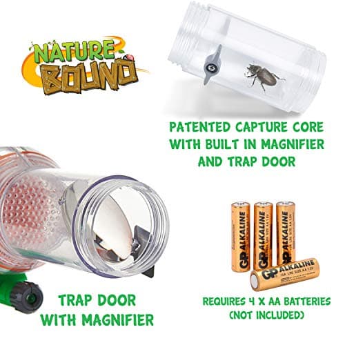 Nature Bound Bug Catcher Toy | Eco-Friendly Bug Vacuum, Catch and Release | Ages 3 to 12 Indoor/Outdoor Play Toy | Includes Capture Core with Magnification | Complete Kit for Kids | Green