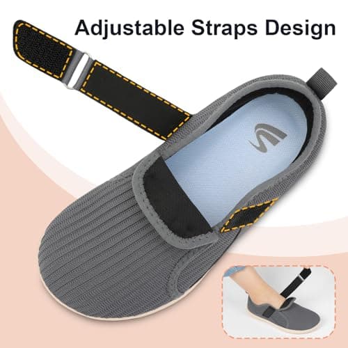 Spesoul Wide Womens Walking Shoes Adjustable Diabetic Shoes Breathable Zero Drop Barefoot Shoe Neuropathy Edema Nursing Shoe Wide Width Sneakers