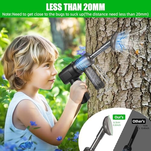 ZLieatmp New Bug Vacuum Catcher for Adult&Kids,2026 Spider Killer Insect Catcher,Cordless Handheld Vacuum Cleaner for Car USB Charge Bugs Catcher Indoor for Stink Bug,Moth,Spider Bugs Sucker for Home