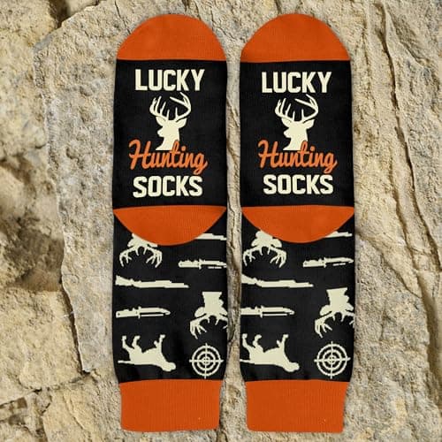 Hunting Accessories for Men, Dad - Funny Deer & Duck Hunting Socks - Stocking Stuffers, Christmas Gift B0GCCP51NT