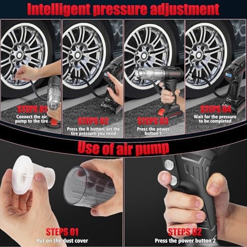 Car Vacuum Portable Cordless, 40,000Pa High Power Dust Buster, Rechargeable Battery Powered Vacuum Cleaners for Office,Home, Car, Pet Hair, Keyboard,Black