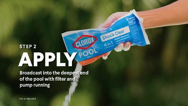 Clorox® Pool&Spa™ Shock Clear, for Crystal Clear Swimming Pool Water, Swim-ready in 15 minutes, Suitable for vinyl pools (6-Pack)