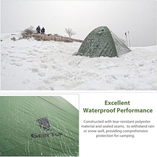 GEERTOP Ultralight 2 Person Backpacking Tent 4 Season Waterproof Camping Tent Double Layer Cold Weather Easy Set Up Tents for Family Camp, Hiking, Hunting Outdoor Mountaineering Travel