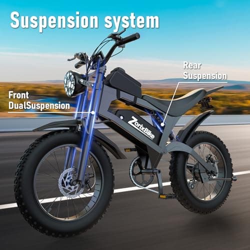 Electric Bike for Adults,48V 20AH - Peak Power 1500/3000W Brushless Motor Electric Bicycle - Max Speed 31-35MPH - Max 80 Miles Range - 20" x 4.0" Fat Tire Dirt E-Bike,7-Speed - UL 2849
