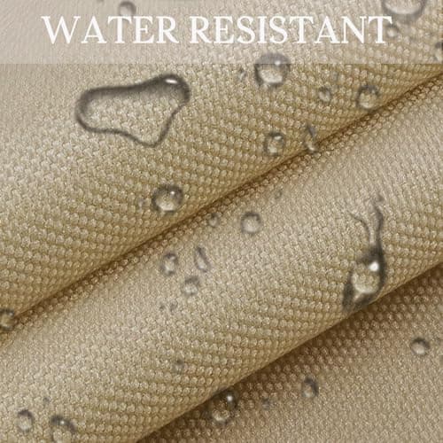 Waterproof Canvas Cloth Fabric by The Yard 60" W 600D Oxford Polyester Upholster Fabric Water Resistant Material for Outdoor Furniture Chair Cushion Cover DIY Sewing (1 Yard, Khaki)
