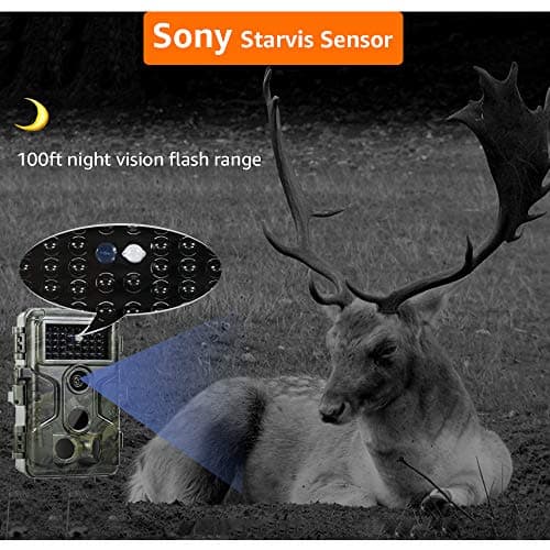 GardePro A3S Trail Camera (Non-Cellular, Non-WiFi), 64MP Photo & 1296P HD Video, 0.1s Trigger, 100ft No-Glow Night Vision, Motion Activated Wildlife Camera