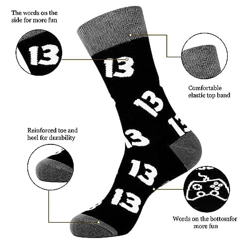 Belloxis Fun Novelty Socks for Men & Boys - Cotton Comfort Stocking Birthday Gift for Him, Dad, Son, Brother