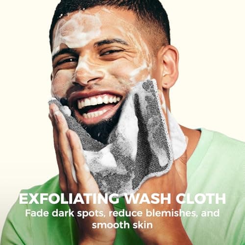 ZOMCHI 2 Count Wash Cloths, Exfoliating Washcloth with Dual Texture for Face and Body, Exfoliating Wash Cloth for Showering (Deep and Gentle)