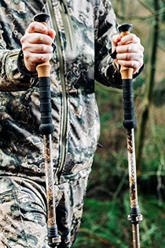 Cascade Mountain Tech Trekking Poles - Carbon Fiber Walking or Hiking Sticks with Quick Adjustable Locks