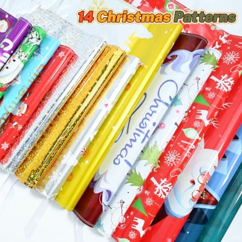 14 Styles Colorful Xmas gifts Bags with 20 Cards for Gifts Holiday Present Wrapping Xmas Decor 20 Pcs Christmas Drawstring Gift Bags, Assorted Sizes with More Large Bag. B0H7MP6FX5