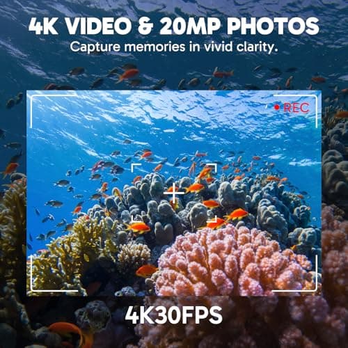 AKASO EK7000 Pro 4K30fps Action Camera with Touch Screen EIS 131ft Waterproof Underwater Camera Remote Control 5X Zoom with Helmet Accessories Kit (Standalone)
