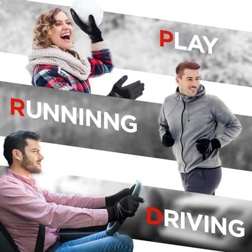 RUIXUE Winter Gloves Men Women, Warm Thermal Windproof Touchscreen Non-Slip,for Cycling Driving Running Hiking