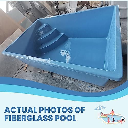 Versatile Fiberglass Pools In Ground Pools - Excellence Prefab Pools with 10 Styles and Customization Options (9.84'×6.56'×3.28')