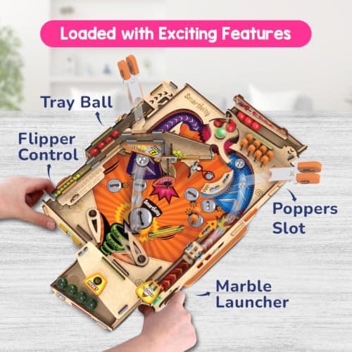 Smartivity DIY Pinball Machine Toy for Ages 8-99 Year Old | Award Winning Arcade Game for Boys & Girls | Birthday Gift Ideas for Kids & Adults | STEM Toys I Fun Family & Party Game