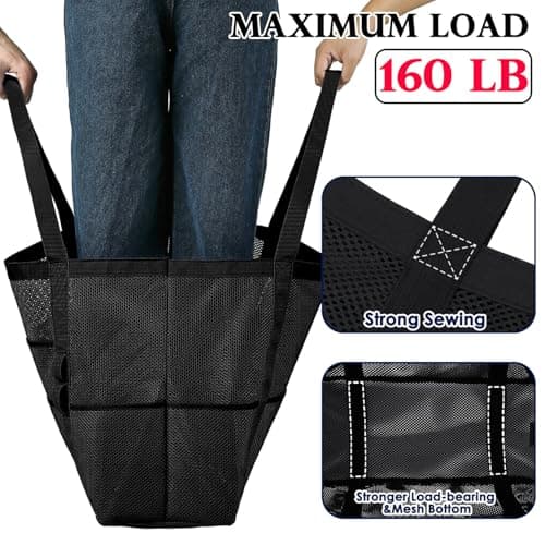 Fammart Mesh Beach Bag, Large Beach Tote with Zipper Pocket, Toys Pool Bag for Family Travel Vacation Cruise Essentials