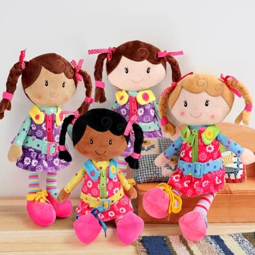 Snuggle Stuffs Sugar Snap Plush Learn to Dress Doll for Toddlers - 15" - Gifts for 2 Year Old Girls