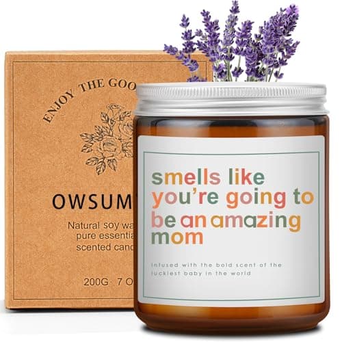 Mothers Day Gifts for Mom,New Mom Gifts,Gift for New Moms,Mothers Gift After Birth-7 OZ Lavender Soy Wax Candle