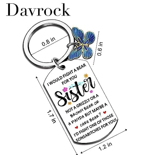 Funny Sister Birthday Gift Ideas From Brother Cute Keychain