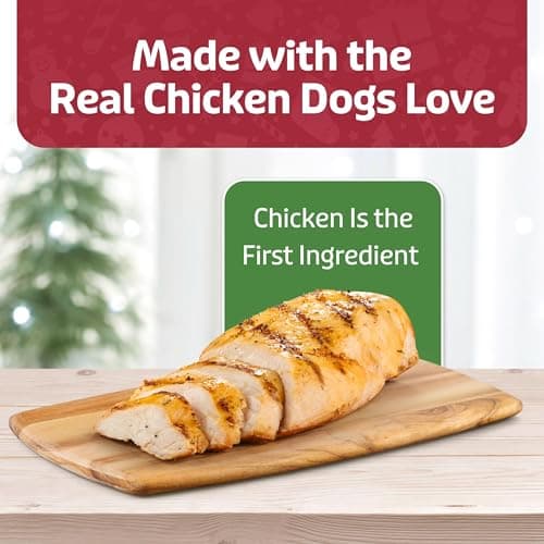 Limited-Time Holiday Treat, Soft-Moist Training Bits, Seasonal Shapes, No Chicken By-Product, Corn, Wheat, or Soy Blue Buffalo Santa Snacks Chicken Dog Treats, 4.5 oz B08C7H7LW7